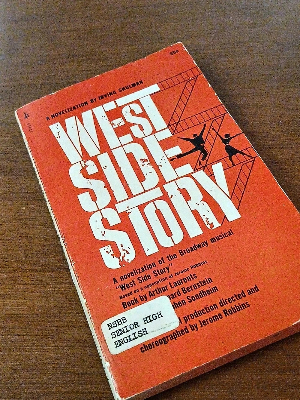 Pocket Books West Side Story by Irving Shulman Vintage Paperback Book